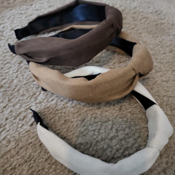 Set of 3 Neutral Brown headbands - Picture 3 of 3